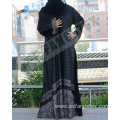 Formal Black Printed Nida Abaya Saudi Fabric